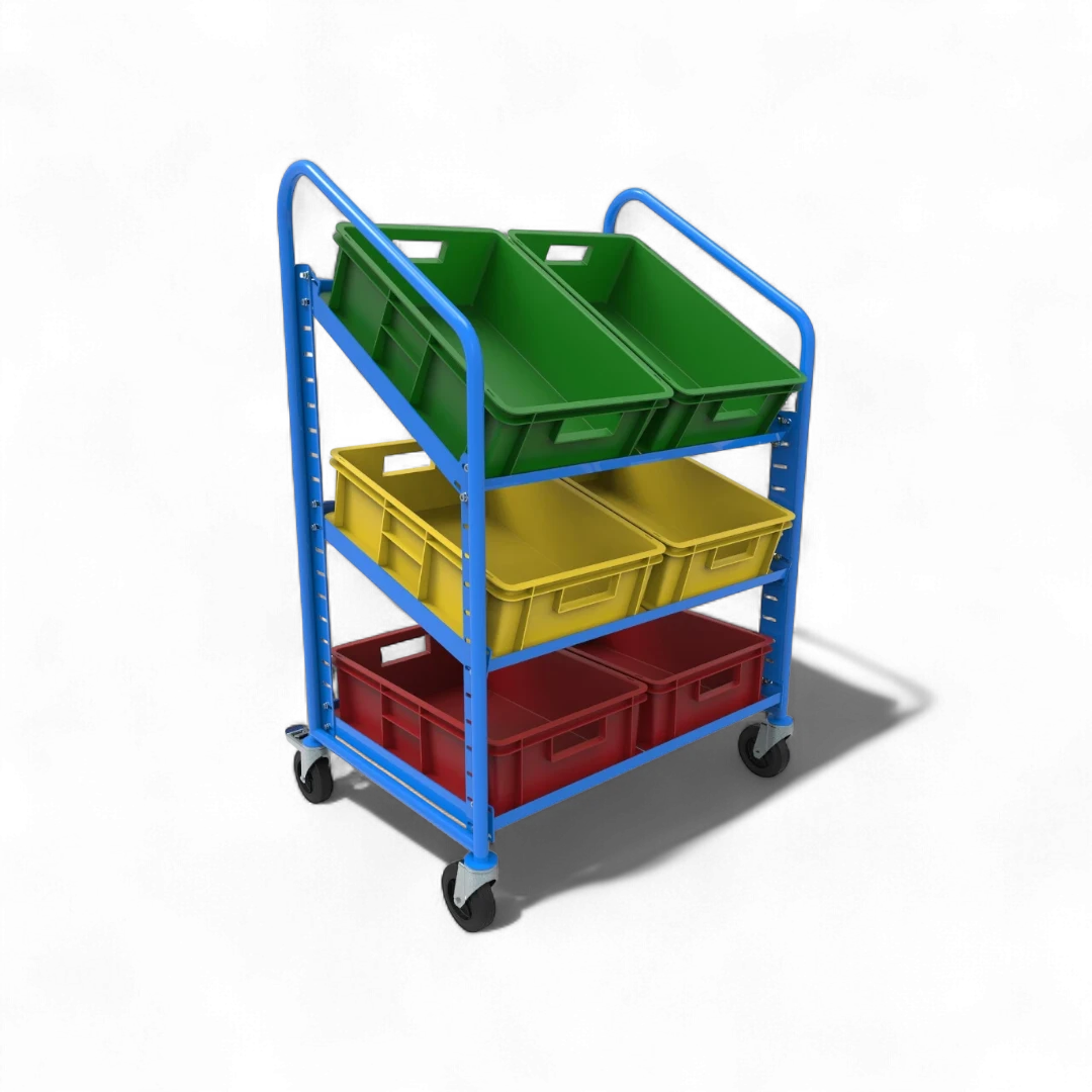 Eurokastenwagen aus Stahl – Robustes Transportgestell für KLT-Behälter. Made in Germany