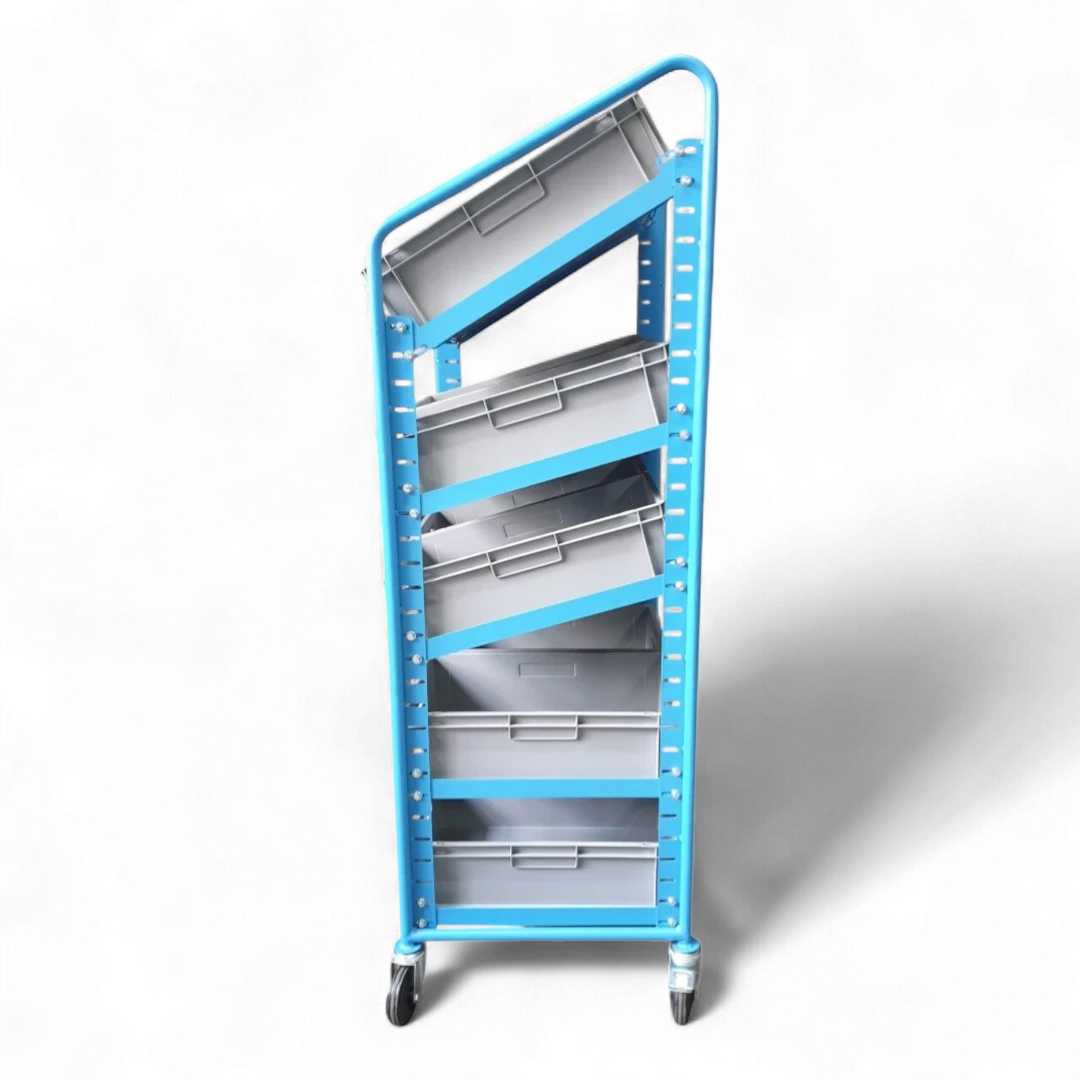 Eurokastenwagen aus Stahl – Robustes Transportgestell für KLT-Behälter. Made in Germany