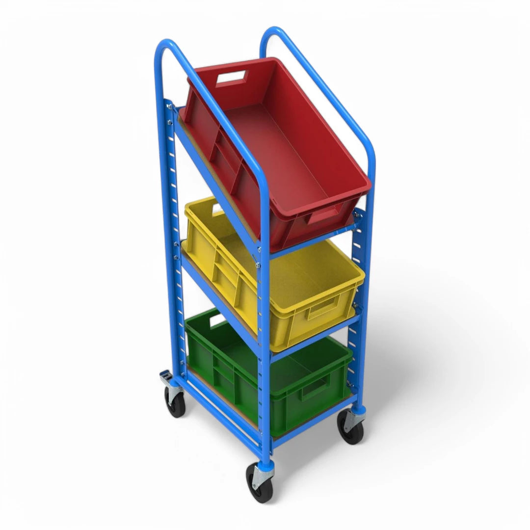 Eurokastenwagen aus Stahl – Robustes Transportgestell für KLT-Behälter. Made in Germany