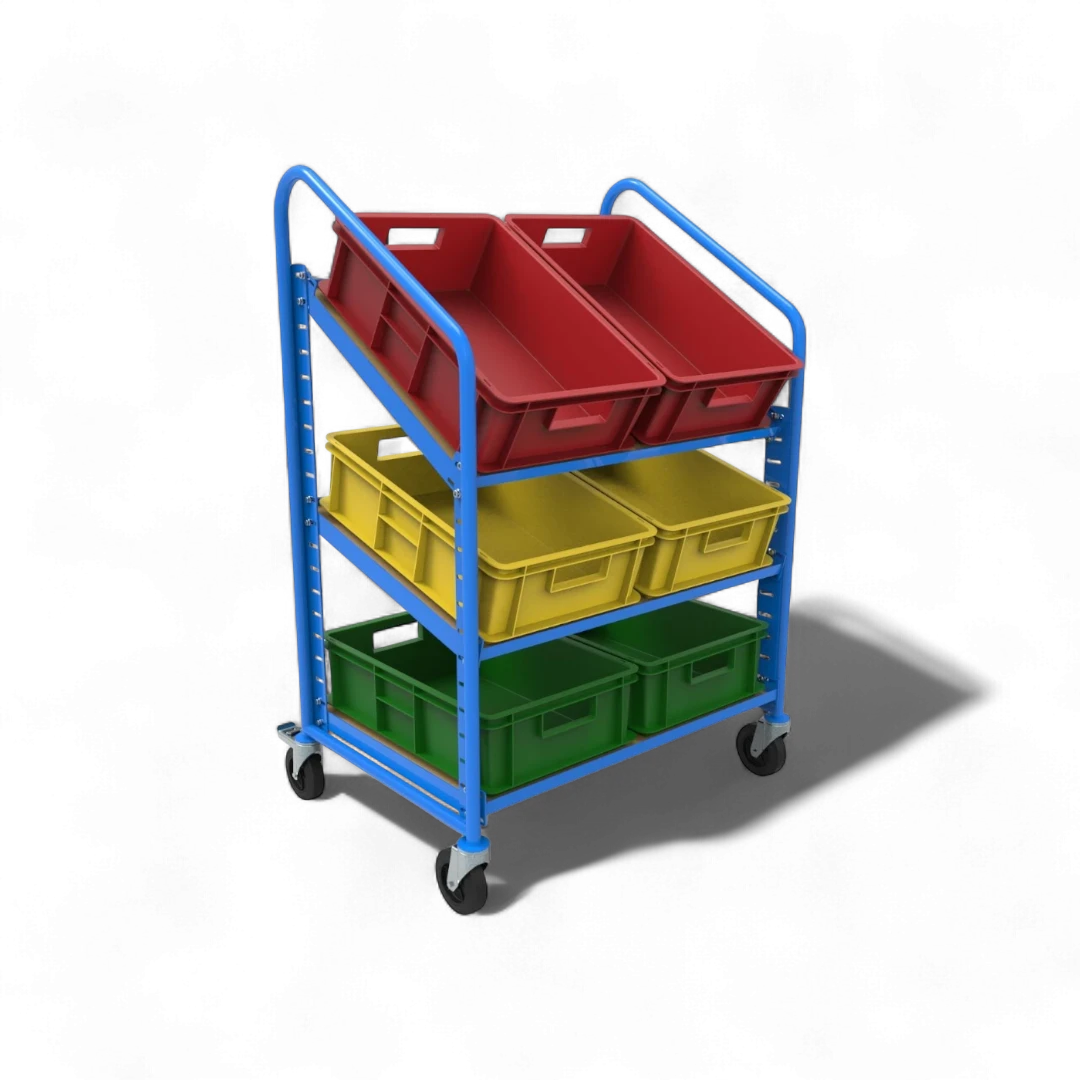 Eurokastenwagen aus Stahl – Robustes Transportgestell für KLT-Behälter. Made in Germany