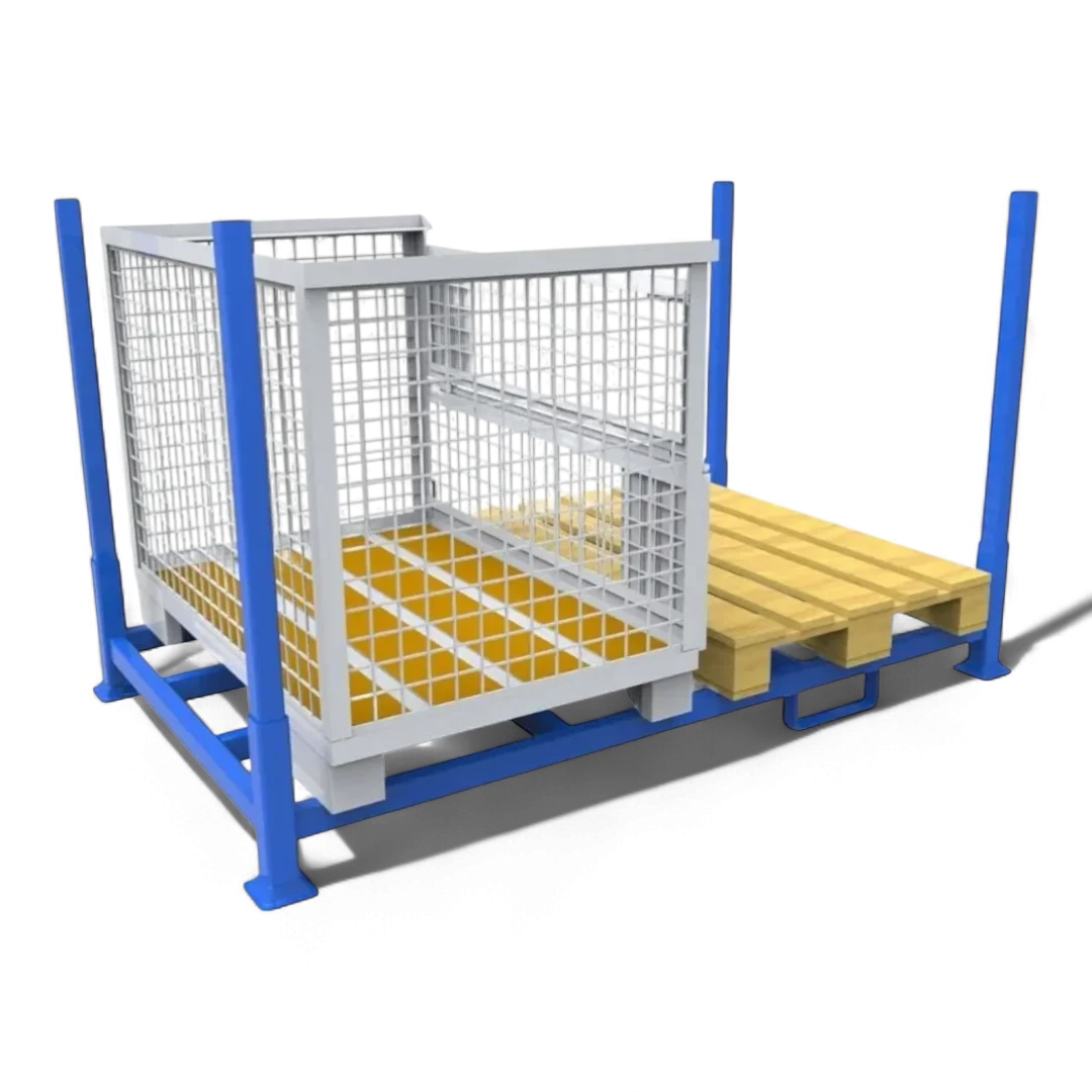 Schwere Industrie-Sonderpalette aus Stahl (1500 kg Traglast) für Lagerbetriebe