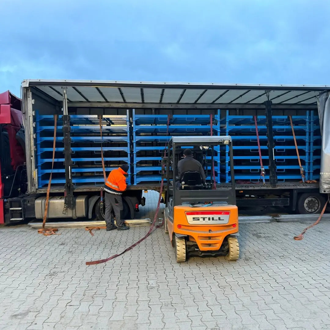Schwere Industrie-Sonderpalette aus Stahl (1500 kg Traglast) für Lagerbetriebe