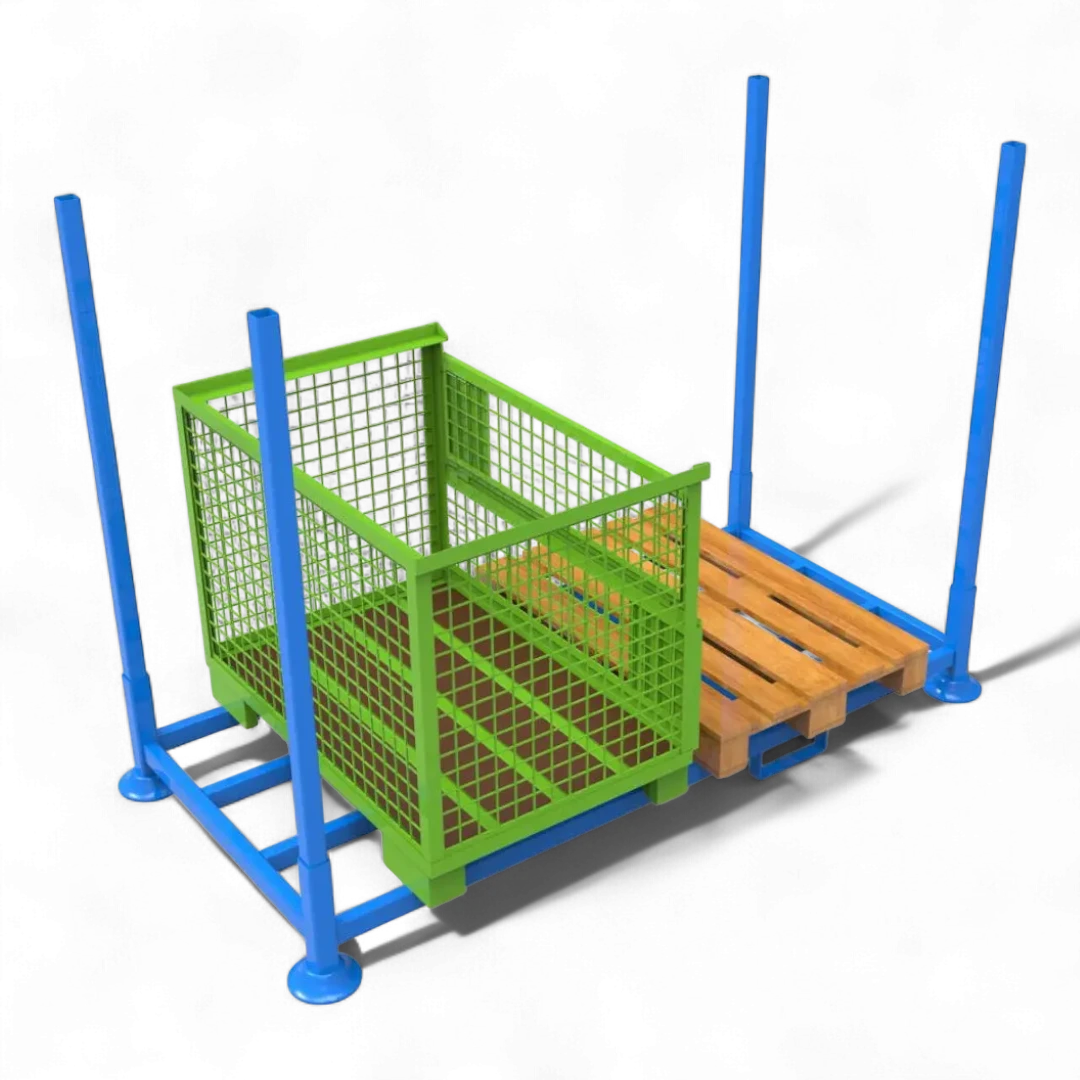 Schwere Industrie-Sonderpalette aus Stahl (1500 kg Traglast) für Lagerbetriebe
