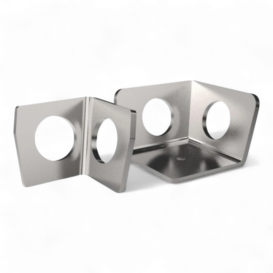 Stapelecken als Zubehör für Stapelgestelle in Industrie & Lager. Ermöglichen das sichere und stabile Übereinanderstapeln von Gestellen im Regalsystem.