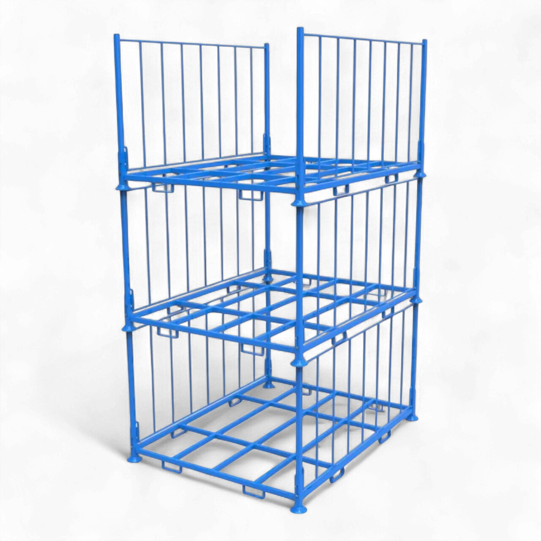 Klappbares Stapelgestell aus Stahl für Lager und Logistik - Platzsparend und robust