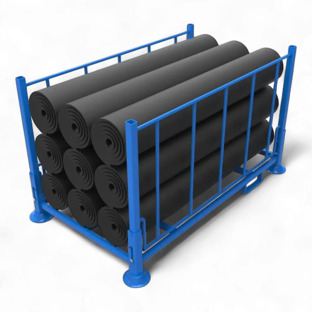 Klappbares Stapelgestell aus Stahl für Lager und Logistik - Platzsparend und robust
