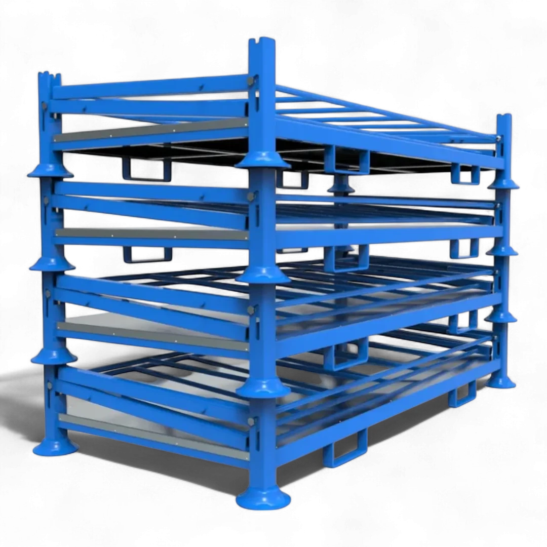 Klappbares Stapelgestell aus Stahl für Lager und Logistik - Platzsparend und robust