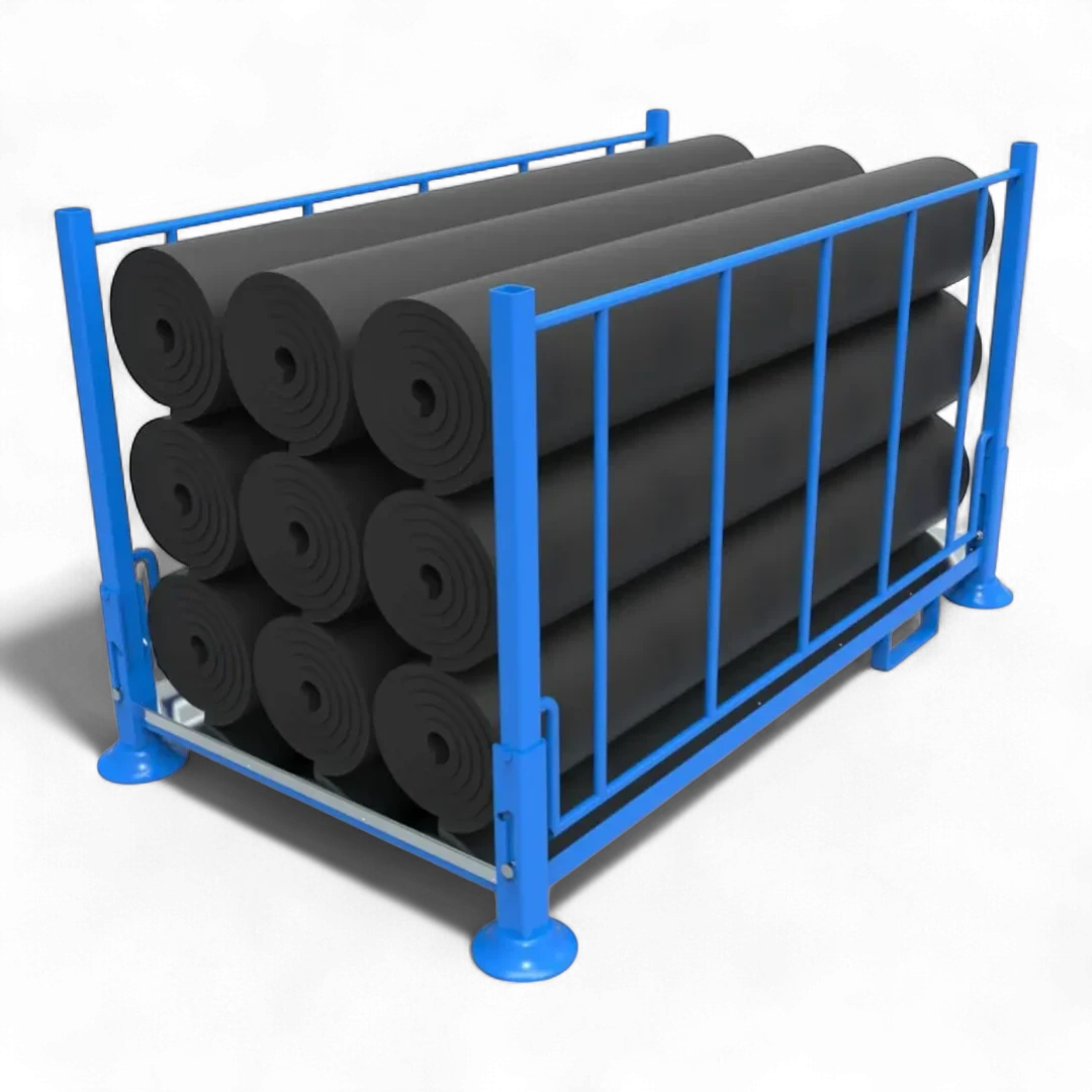 Klappbares Stapelgestell aus Stahl für Lager und Logistik - Platzsparend und robust