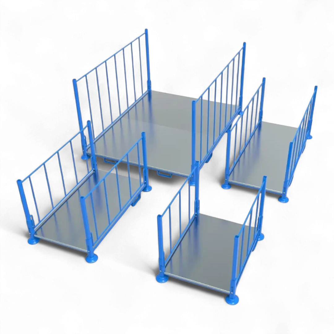 Klappbares Stapelgestell aus Stahl für Lager und Logistik - Platzsparend und robust