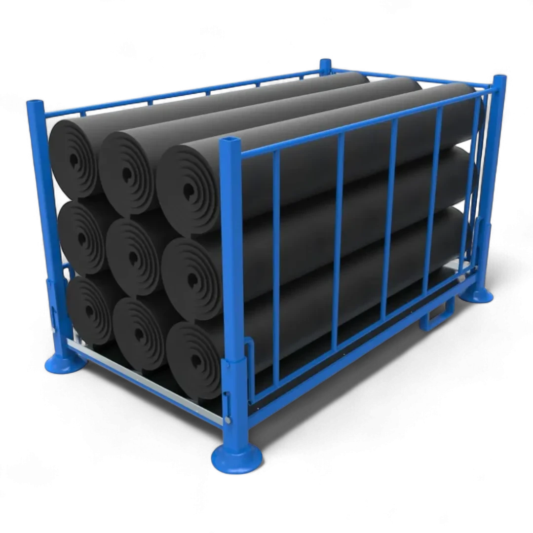 Klappbares Stapelgestell aus Stahl für Lager und Logistik - Platzsparend und robust