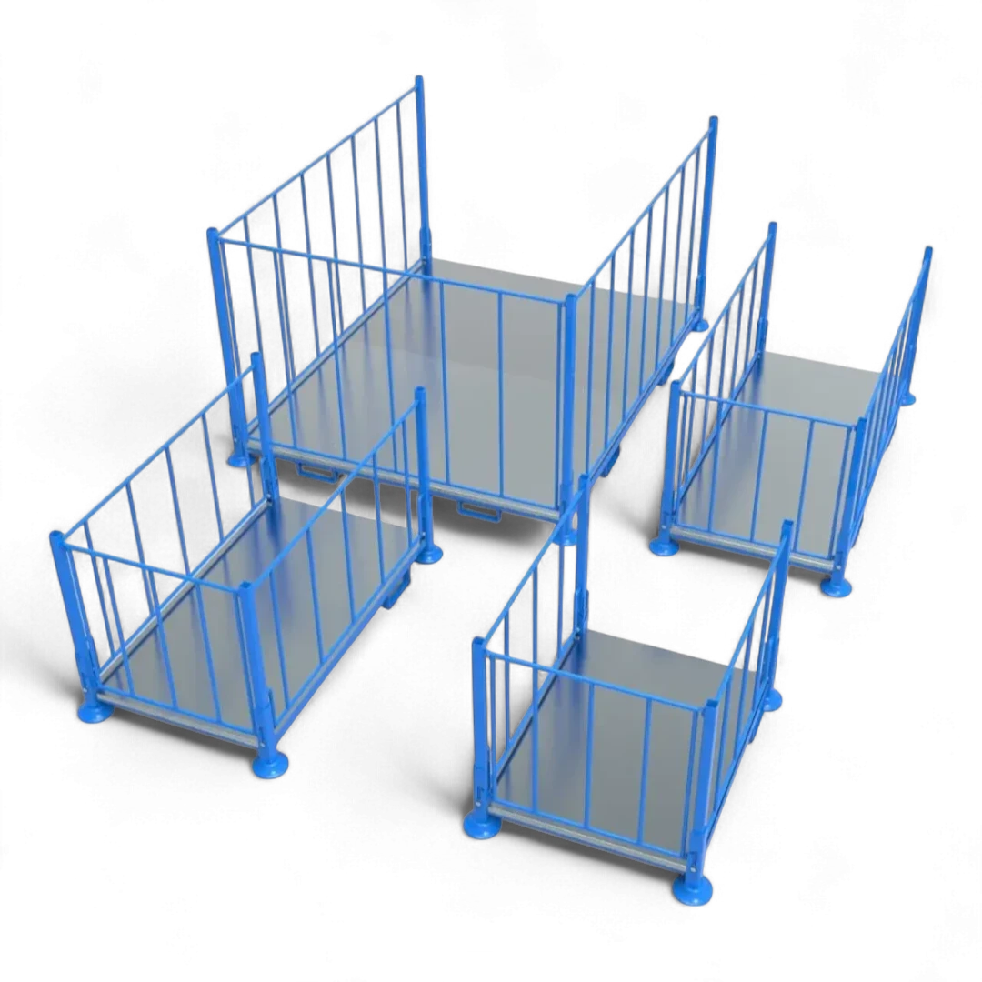 Klappbares Stapelgestell aus Stahl für Lager und Logistik - Platzsparend und robust