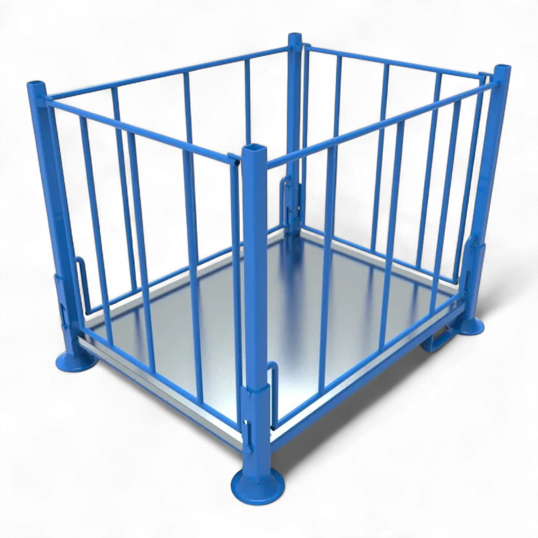Klappbares Stapelgestell aus Stahl für Lager und Logistik - Platzsparend und robust