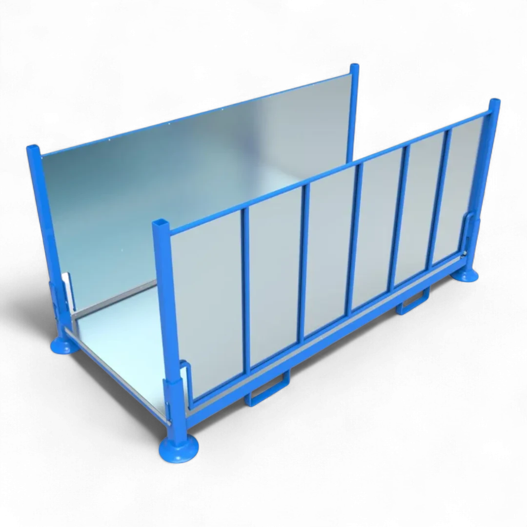 Klappbares Stapelgestell aus Stahl für Lager und Logistik - Platzsparend und robust