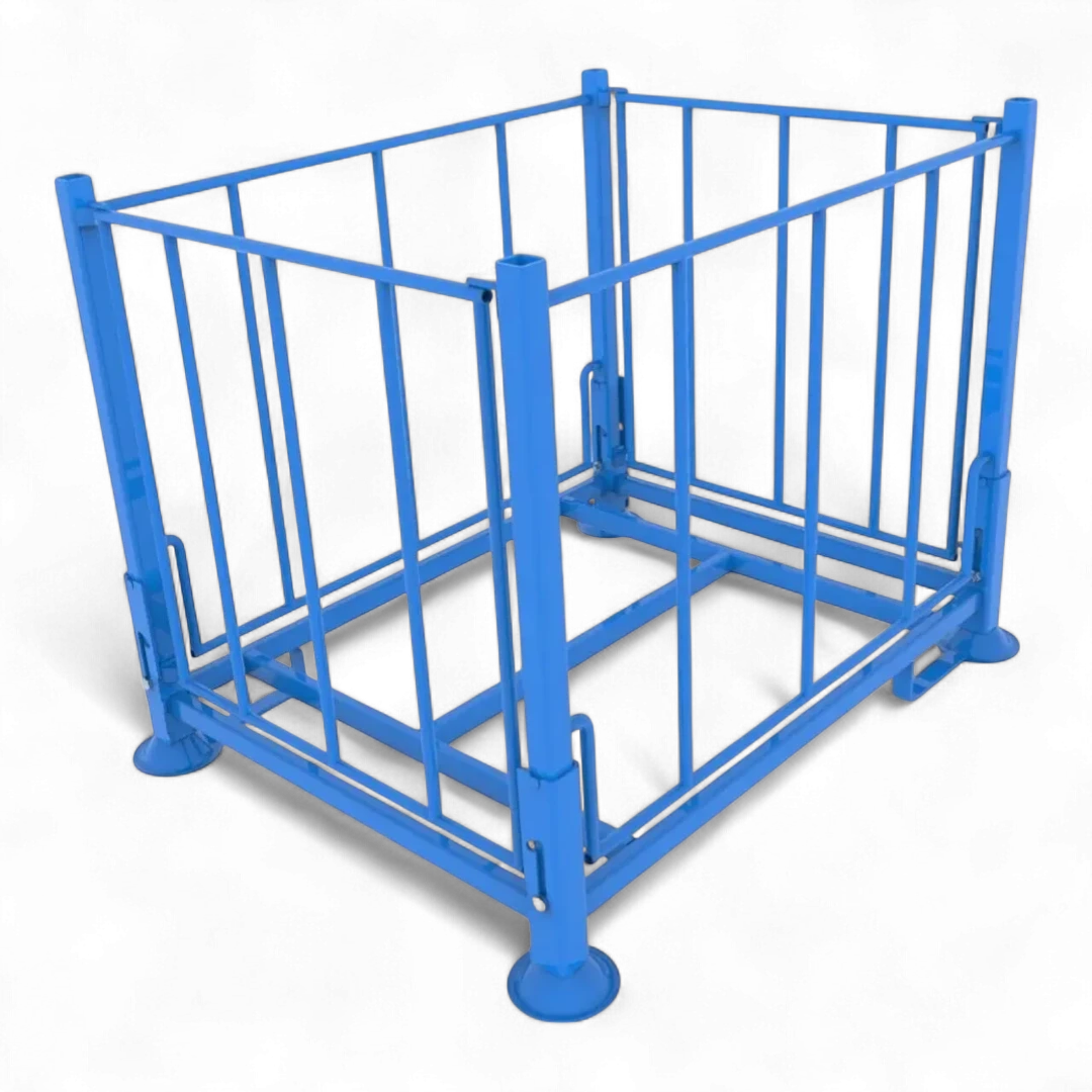 Klappbares Stapelgestell aus Stahl für Lager und Logistik - Platzsparend und robust