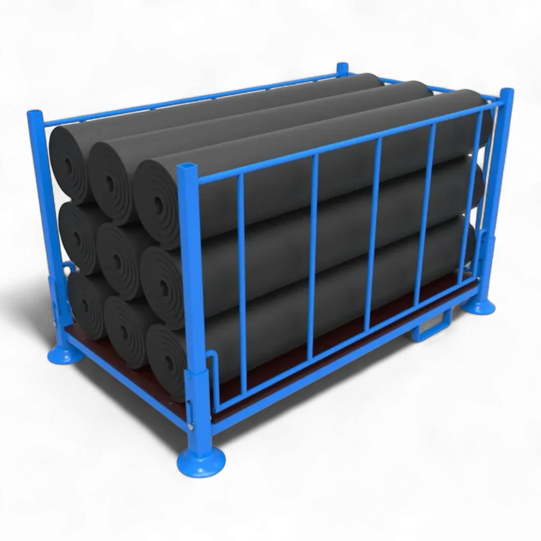 Klappbares Stapelgestell aus Stahl für Lager und Logistik - Platzsparend und robust