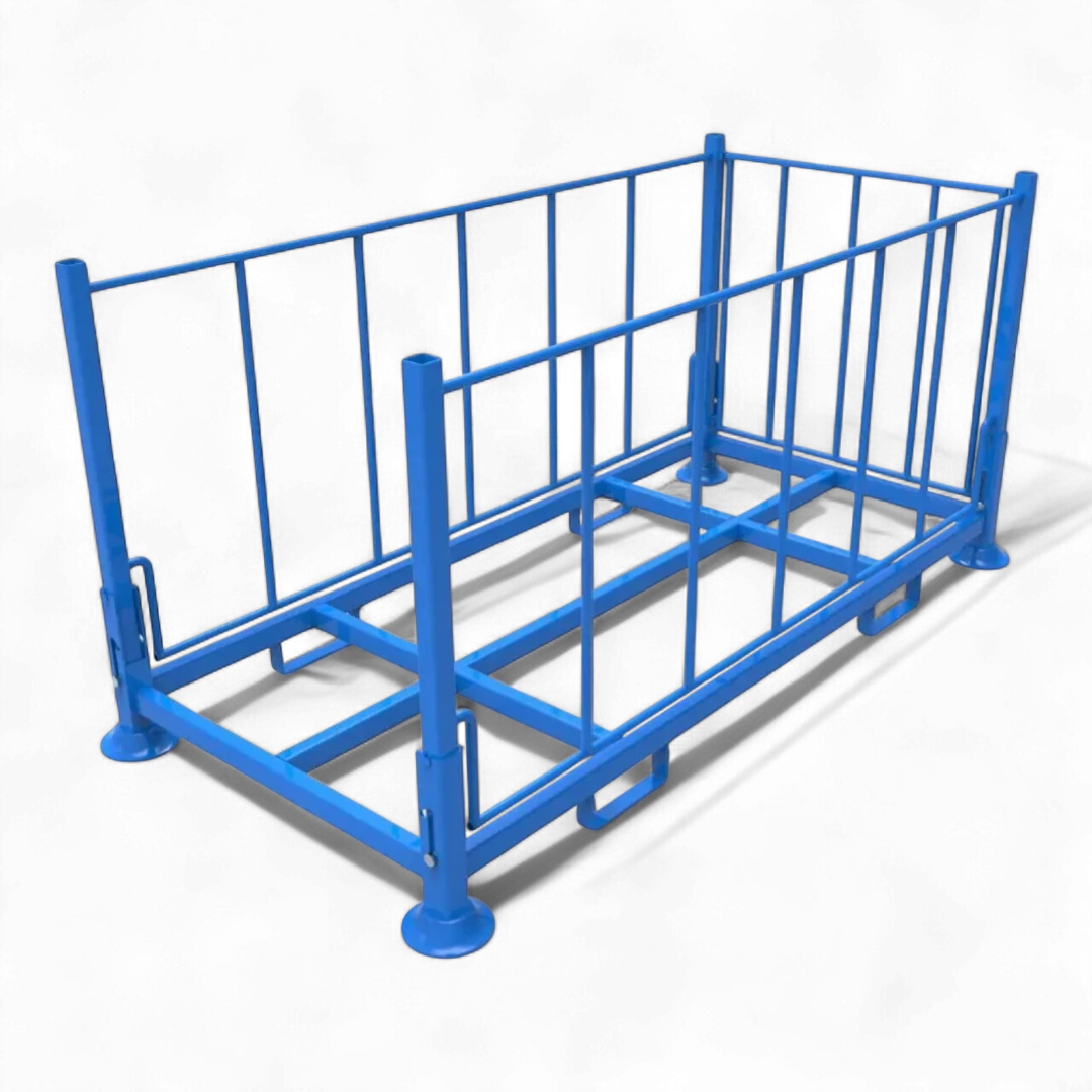 Klappbares Stapelgestell aus Stahl für Lager und Logistik - Platzsparend und robust