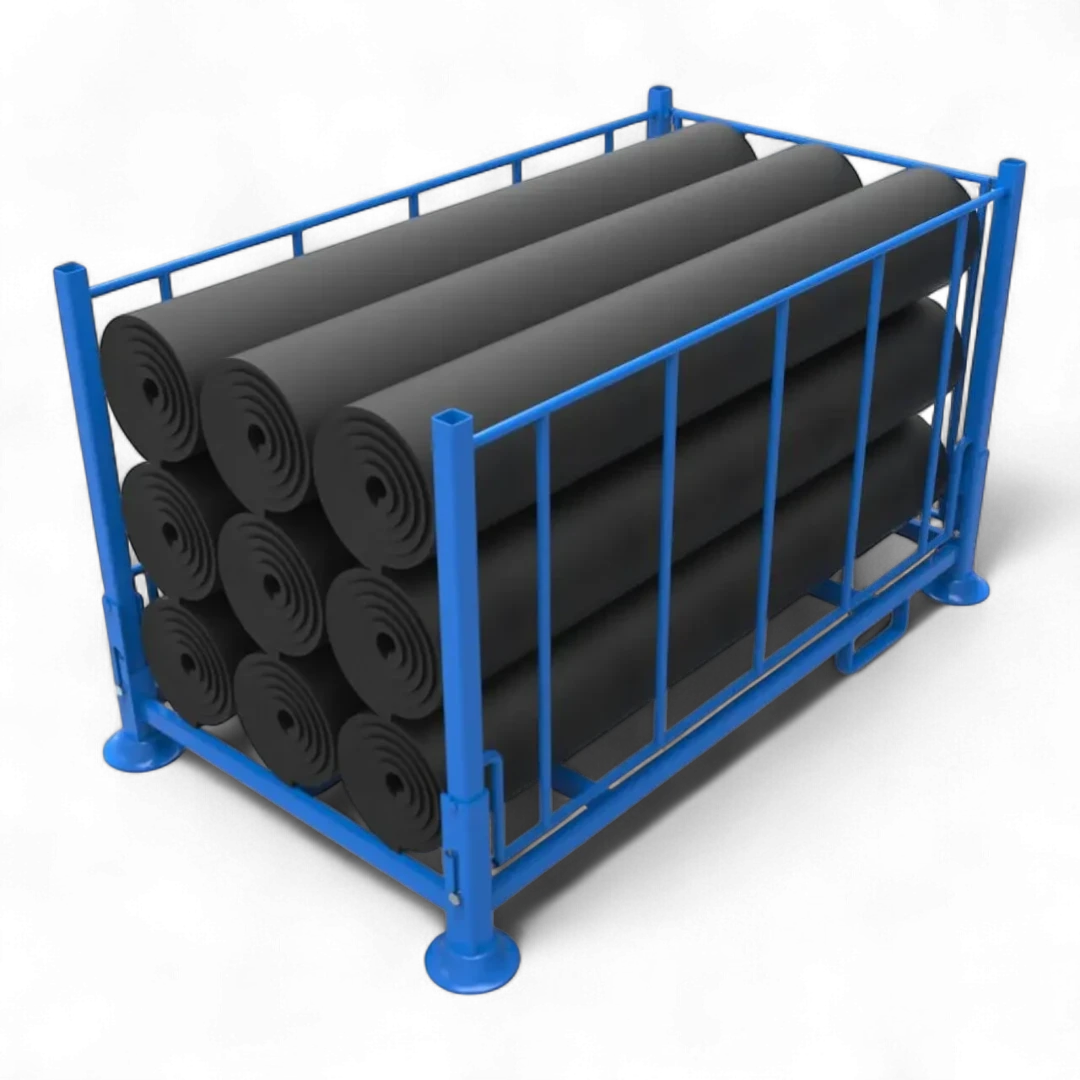 Klappbares Stapelgestell aus Stahl für Lager und Logistik - Platzsparend und robust