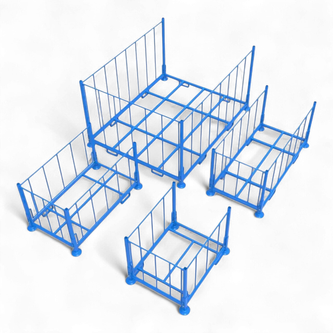 Klappbares Stapelgestell aus Stahl für Lager und Logistik - Platzsparend und robust