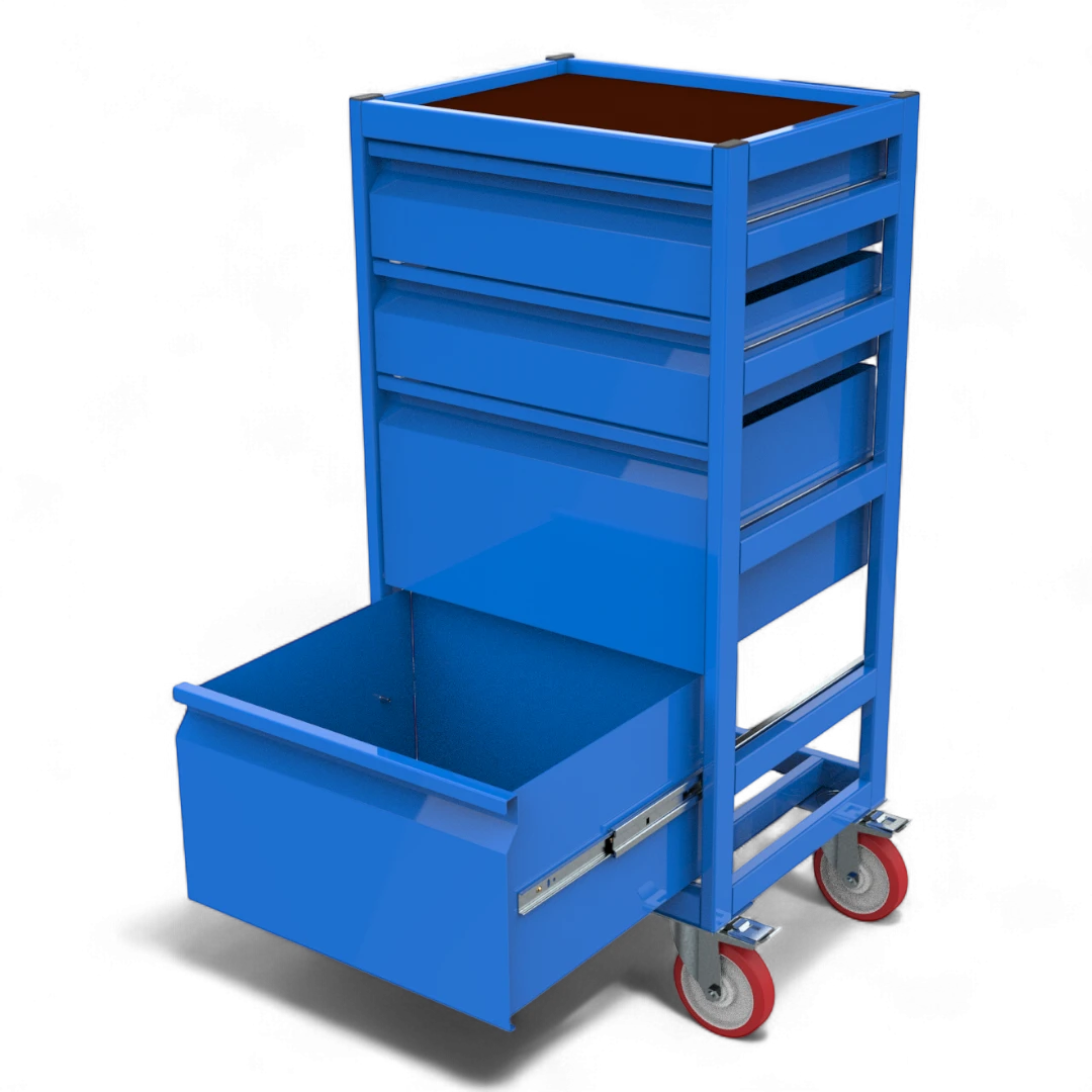 Robuster, mobiler Werkstattwagen in vielen Größen und Ausführungen. Ideal für Ordnung in Werkstatt, Lager oder Garage.