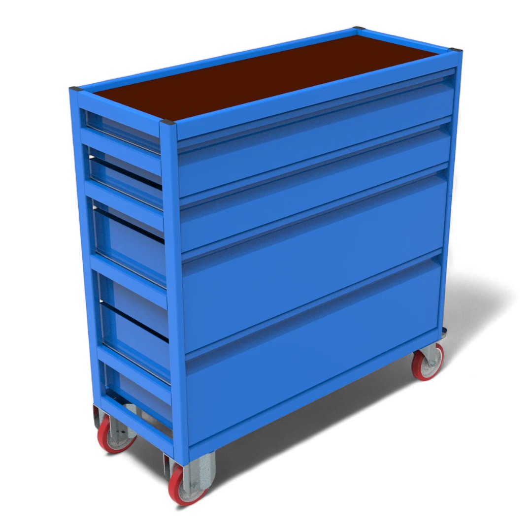 Robuster, mobiler Werkstattwagen in vielen Größen und Ausführungen. Ideal für Ordnung in Werkstatt, Lager oder Garage.