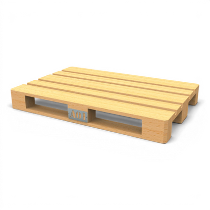 Etikettenhalter für Holzpaletten – verzinktes Blechschild 150 × 75 mm zur dauerhaften Palettenkennzeichnung, wahlweise mit ausgelaserter Beschriftung.