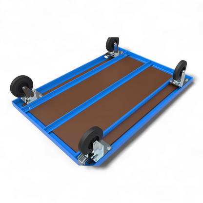 Plattformwagen Basisversion - Robuster Transportwagen für Lager und Industrie. Stahlrahmen, 4 Lenkrollen, bis 1000 kg Traglast.