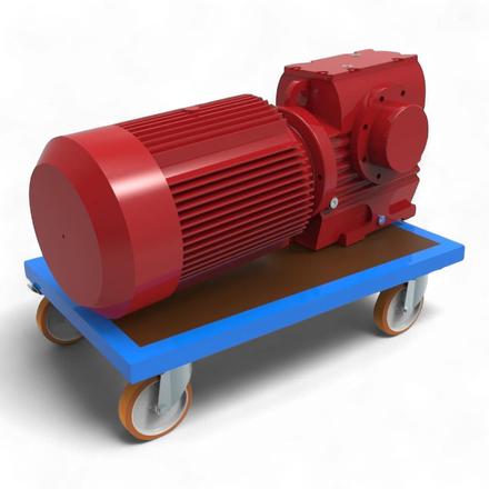 Plattformwagen Basisversion - Robuster Transportwagen für Lager und Industrie. Stahlrahmen, 4 Lenkrollen, bis 1000 kg Traglast.