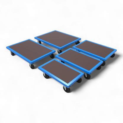 Plattformwagen Basisversion - Robuster Transportwagen für Lager und Industrie. Stahlrahmen, 4 Lenkrollen, bis 1000 kg Traglast.