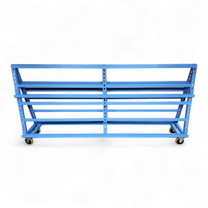 Blechregal auf Rollen: Vertikale Lagerung für Blechtafeln und Zuschnitte. Schaffen Sie flexibel Platz und Ordnung. Effizient & sicher.