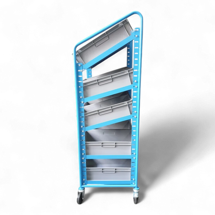 Eurokastenwagen aus Stahl – Robustes Transportgestell für KLT-Behälter. Made in Germany
