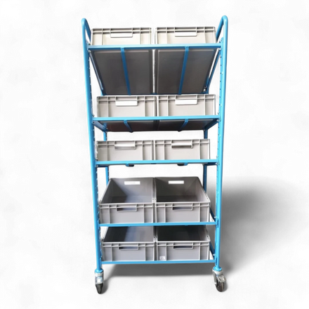 Eurokastenwagen aus Stahl – Robustes Transportgestell für KLT-Behälter. Made in Germany