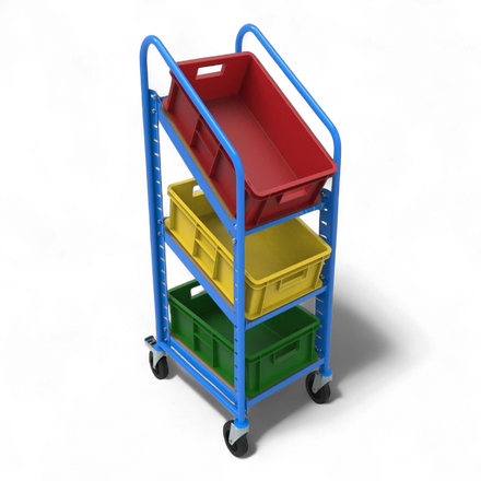 Eurokastenwagen aus Stahl – Robustes Transportgestell für KLT-Behälter. Made in Germany