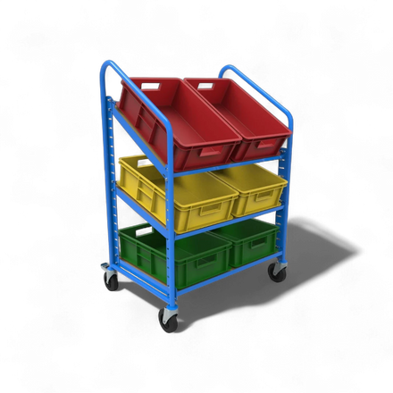 Eurokastenwagen aus Stahl – Robustes Transportgestell für KLT-Behälter. Made in Germany