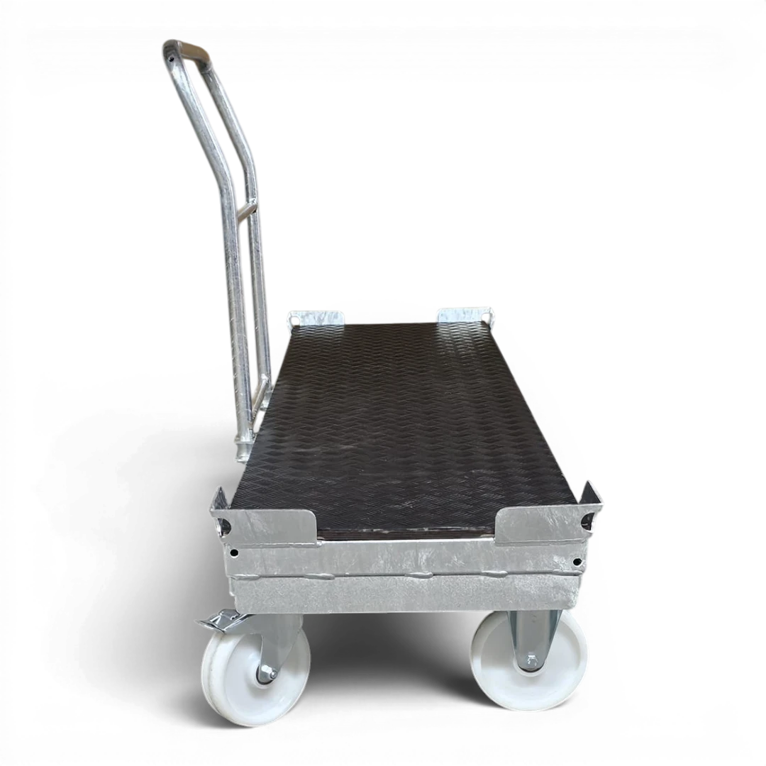 Fahrgestell für Palettentransport – Stabile Stahlkonstruktion mit Lenkrollen. Ideal für Lager und Werkstätten.