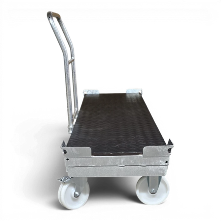 Fahrgestell für Palettentransport – Stabile Stahlkonstruktion mit Lenkrollen. Ideal für Lager und Werkstätten.