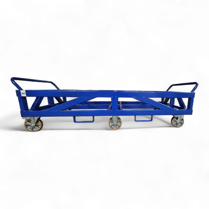 Fahrgestell hoch mit Schiebebügel für Europaletten. Mobile Werkbank 1200 kg aus stabilem Quadratrohr.