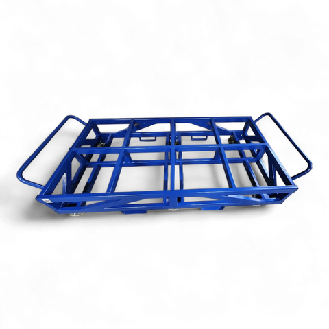 Fahrgestell hoch mit Schiebebügel für Europaletten. Mobile Werkbank 1200 kg aus stabilem Quadratrohr.