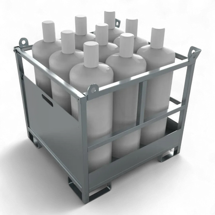 Gasflaschenpalette mit Rampe ✅ Einfaches Be- & Entladen