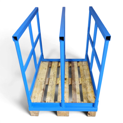 Palettenaufsatz aus Stahlrohr für Holzpalette – stapelbar, EPAL-kompatibel, lackiert
