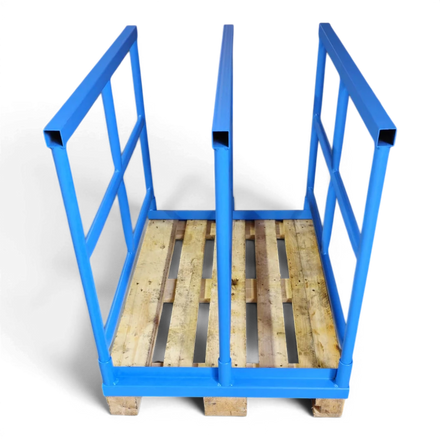 Palettenaufsatz aus Stahlrohr für Holzpalette – stapelbar, EPAL-kompatibel, lackiert