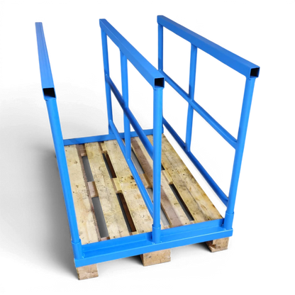 Palettenaufsatz aus Stahlrohr für Holzpalette – stapelbar, EPAL-kompatibel, lackiert