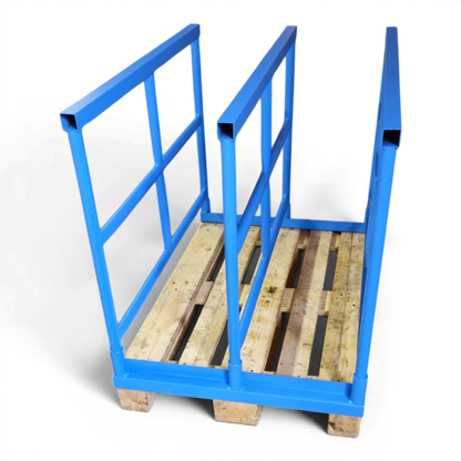 Palettenaufsatz aus Stahlrohr für Holzpalette – stapelbar, EPAL-kompatibel, lackiert