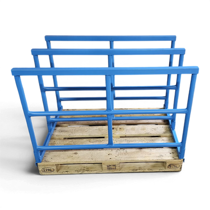 Palettenaufsatz aus Stahlrohr für Holzpalette – stapelbar, EPAL-kompatibel, lackiert