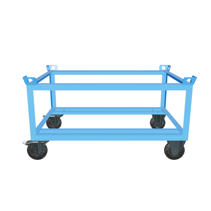 Fahrgestell für Palettentransport – Stabile Stahlkonstruktion mit Lenkrollen. Ideal für Lager und Werkstätten.