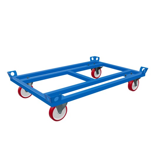 Fahrgestell für Palettentransport – Stabile Stahlkonstruktion mit Lenkrollen. Ideal für Lager und Werkstätten.