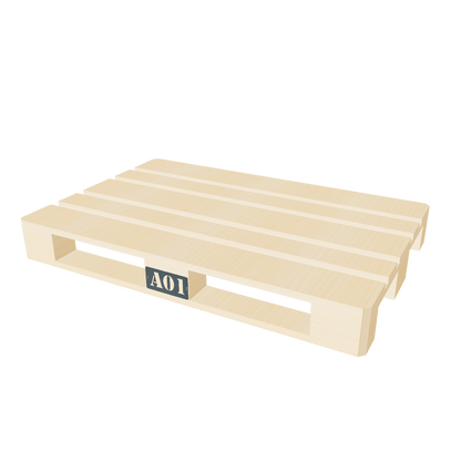 3D-Modell Etikettenhalter für Holzpaletten – verzinktes Blechschild 150 × 75 mm zur Palettenkennzeichnung.