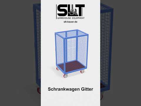 Video Schrankwagen Gitter – 3D-Ansicht mit zweiflügeliger Tür