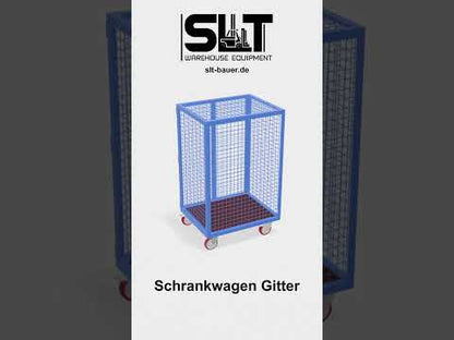 Video Schrankwagen Gitter – 3D-Ansicht mit zweiflügeliger Tür