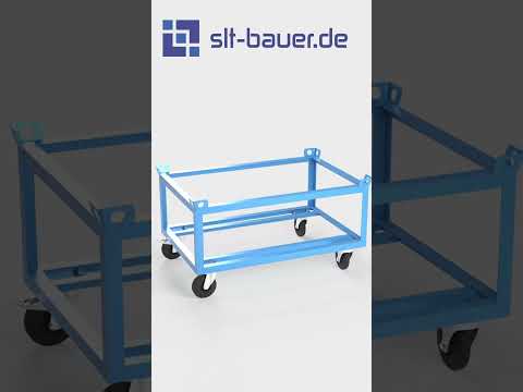 Fahrgestell für Palettentransport – Stabile Stahlkonstruktion mit Lenkrollen. Ideal für Lager und Werkstätten.