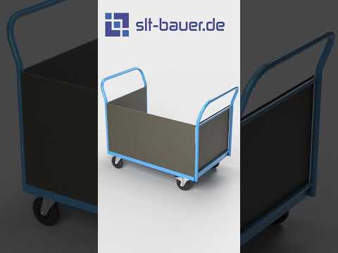 Dreiwandwagen  – Stabiler Transportwagen mit drei Siebdruckplatten für sicheren Ladungsschutz. Bis 1000 kg Traglast, ideal für Lager und Industrie.